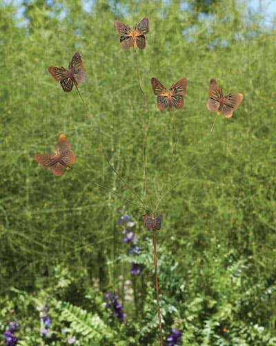 Flamed Whimsy Butterfly Flutterer Garden Stake