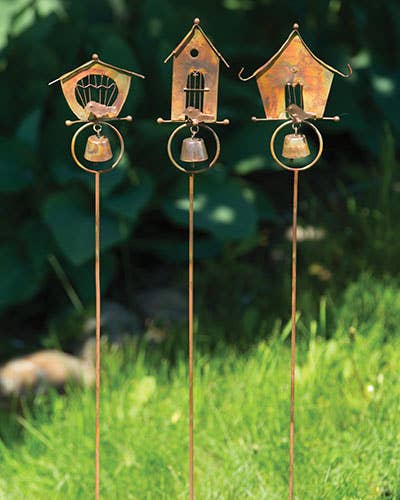 34" Bird House Garden Stake, Assorted styles