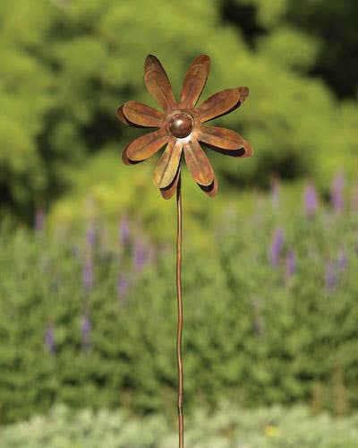 8" Flamed Zinnia Spinner