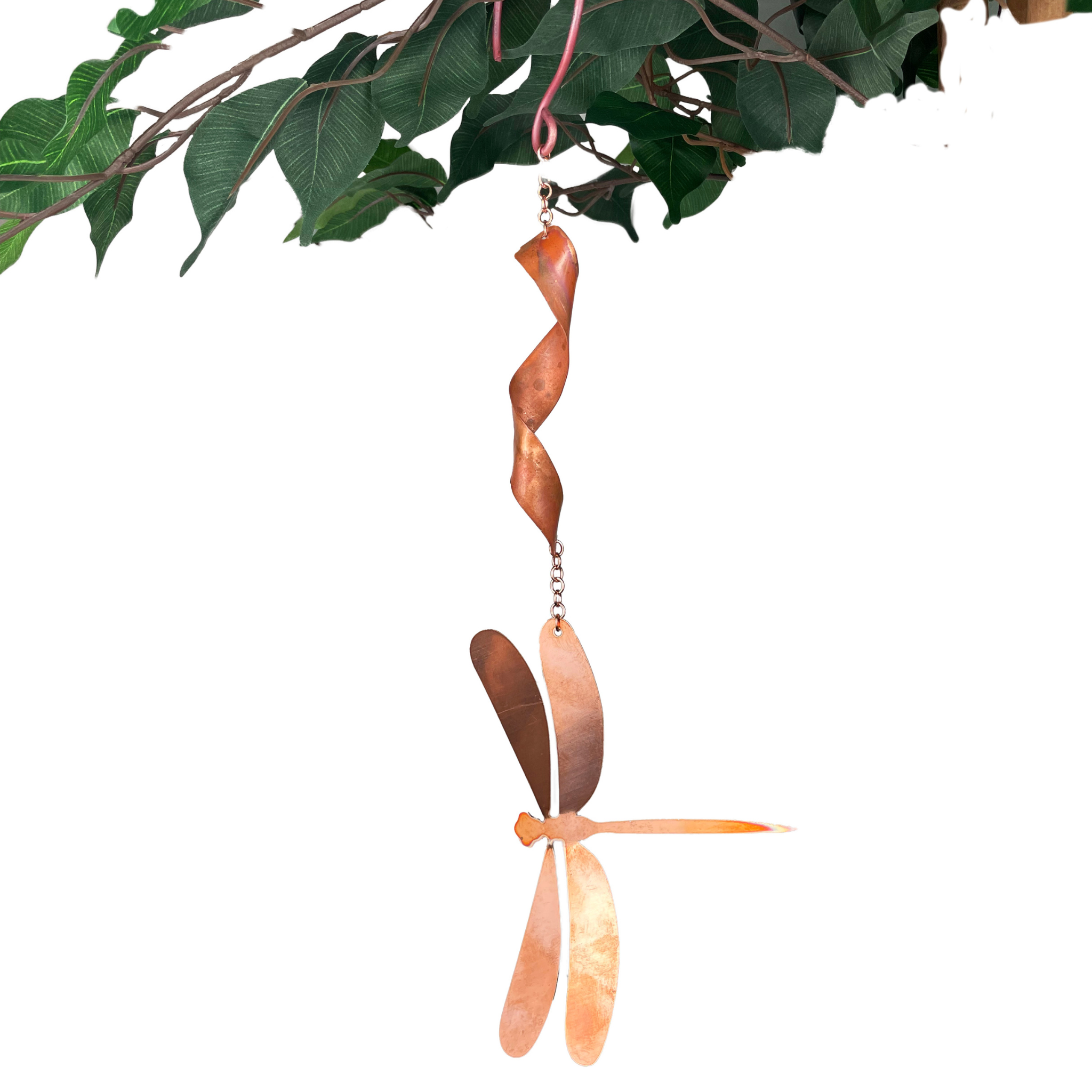 Large Natural Copper Spinners- Butterfly or Dragonfly: Dragonfly