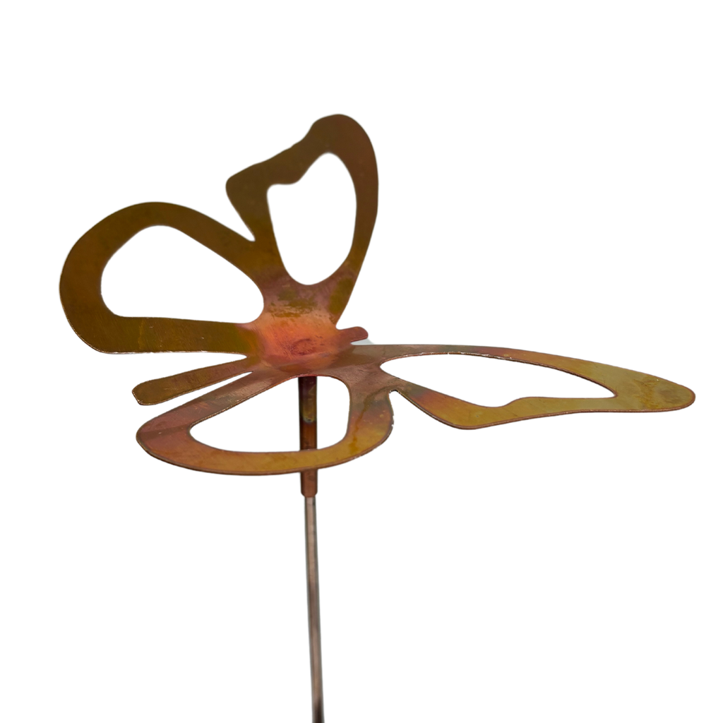 Natural Copper Butterfly Garden Stake