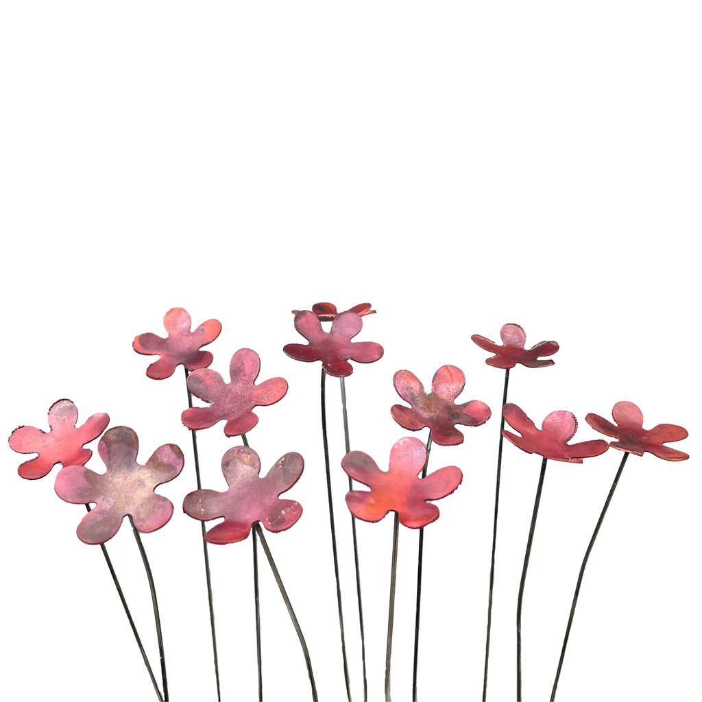 Small Natural Copper Flowers