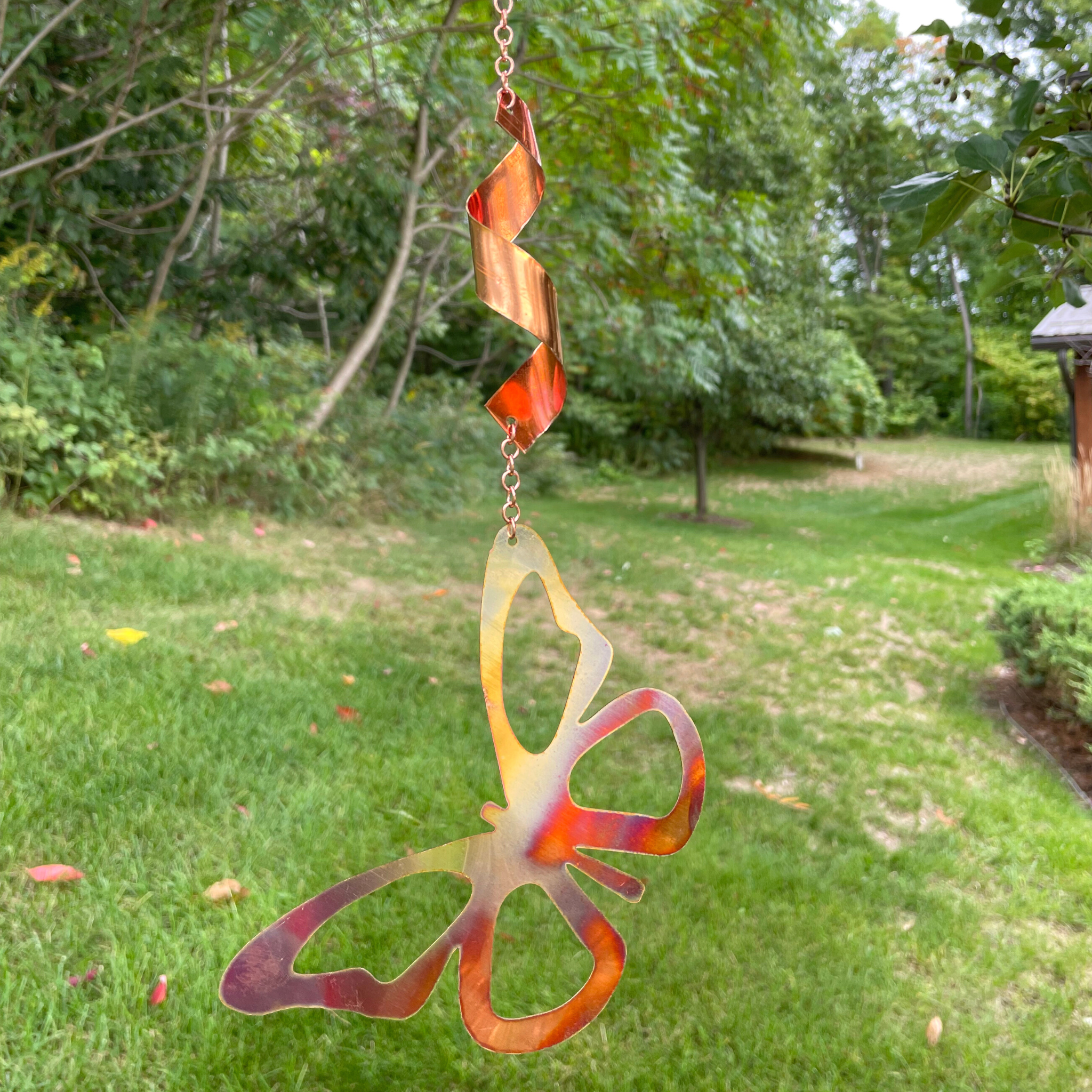 Large Natural Copper Spinners- Butterfly or Dragonfly: Dragonfly
