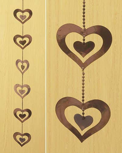 Flamed Hearts  Ornament