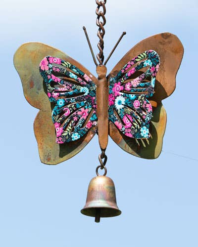 Multicolor Floral Butterfly Ornament