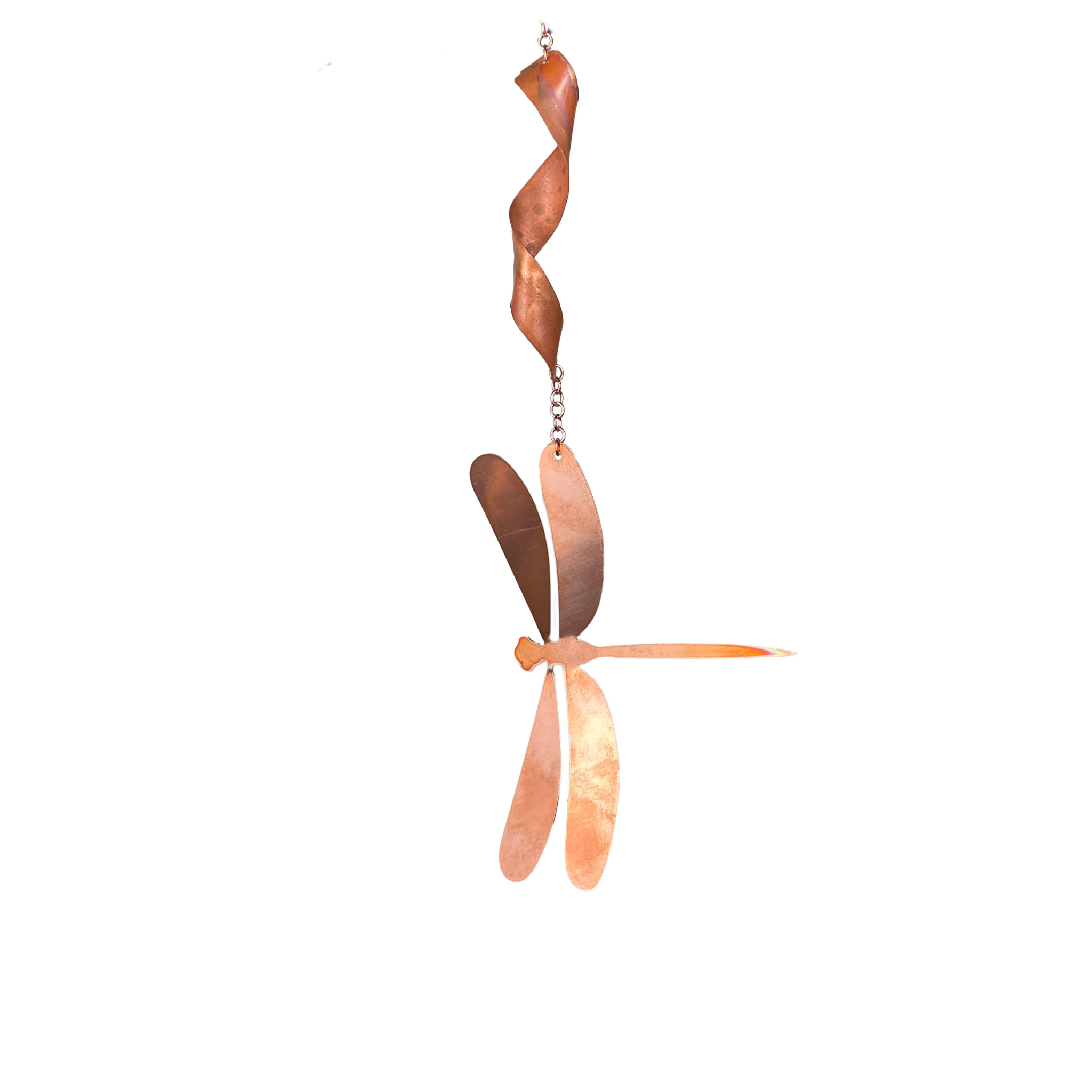 Large Natural Copper Spinners- Butterfly or Dragonfly: Dragonfly