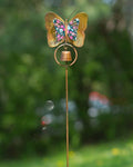 Multicolor Floral Butterfly Garden Stake