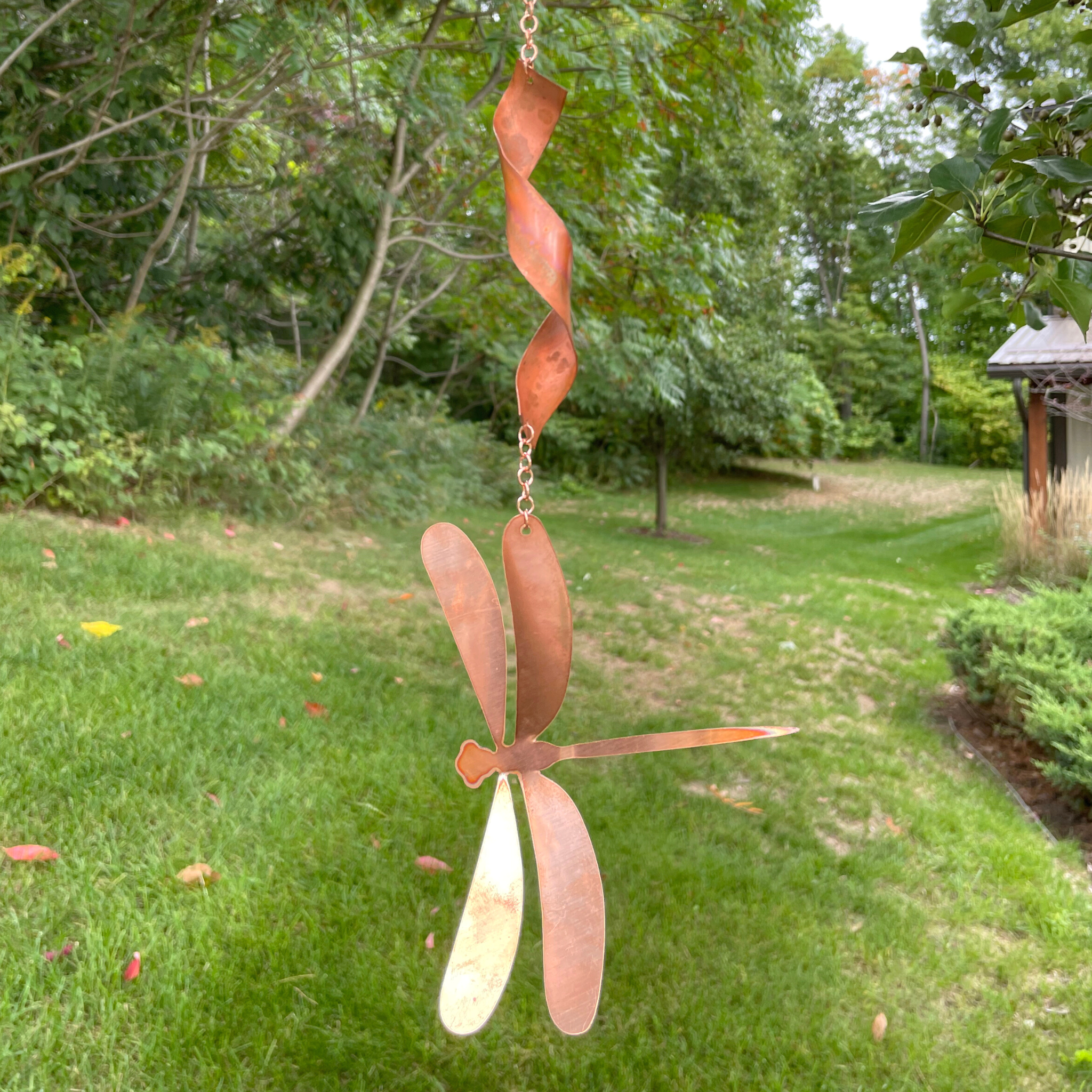 Large Natural Copper Spinners- Butterfly or Dragonfly: Dragonfly