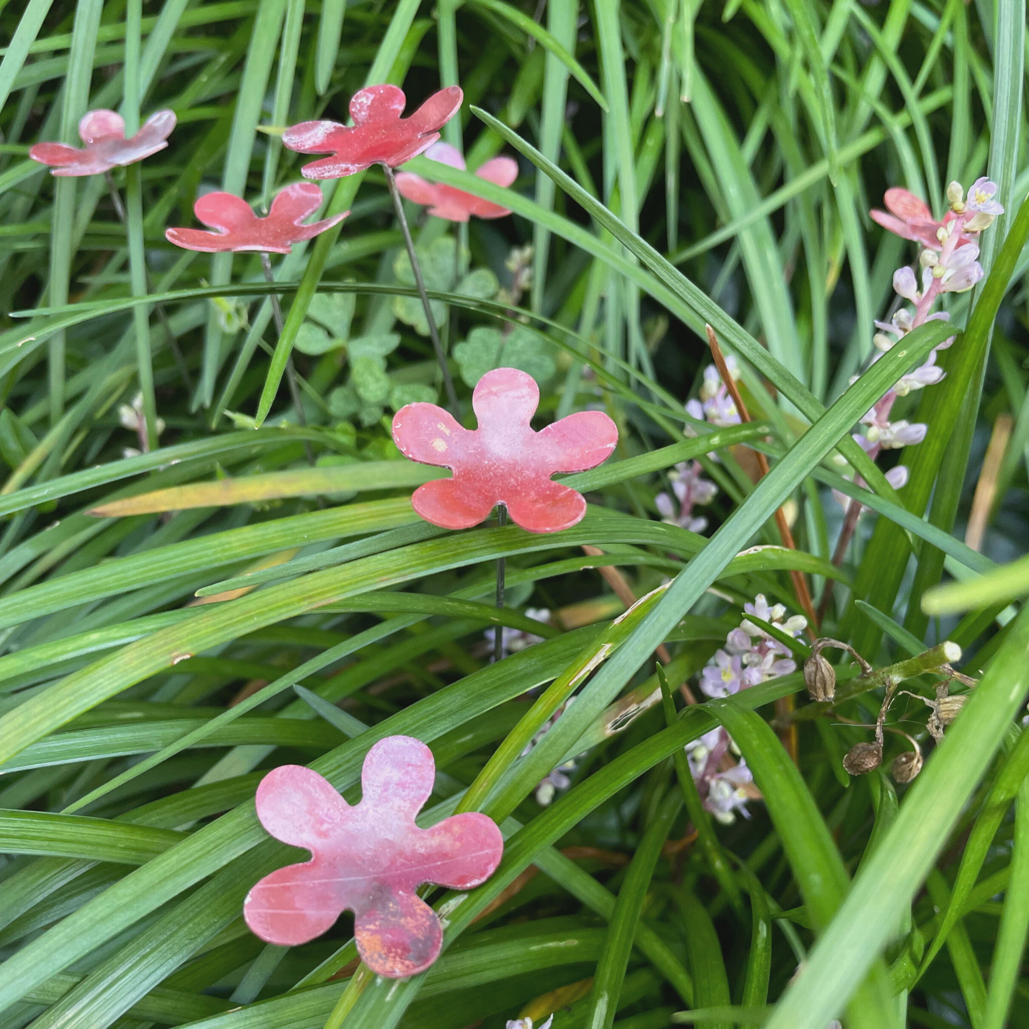 Small Natural Copper Flowers